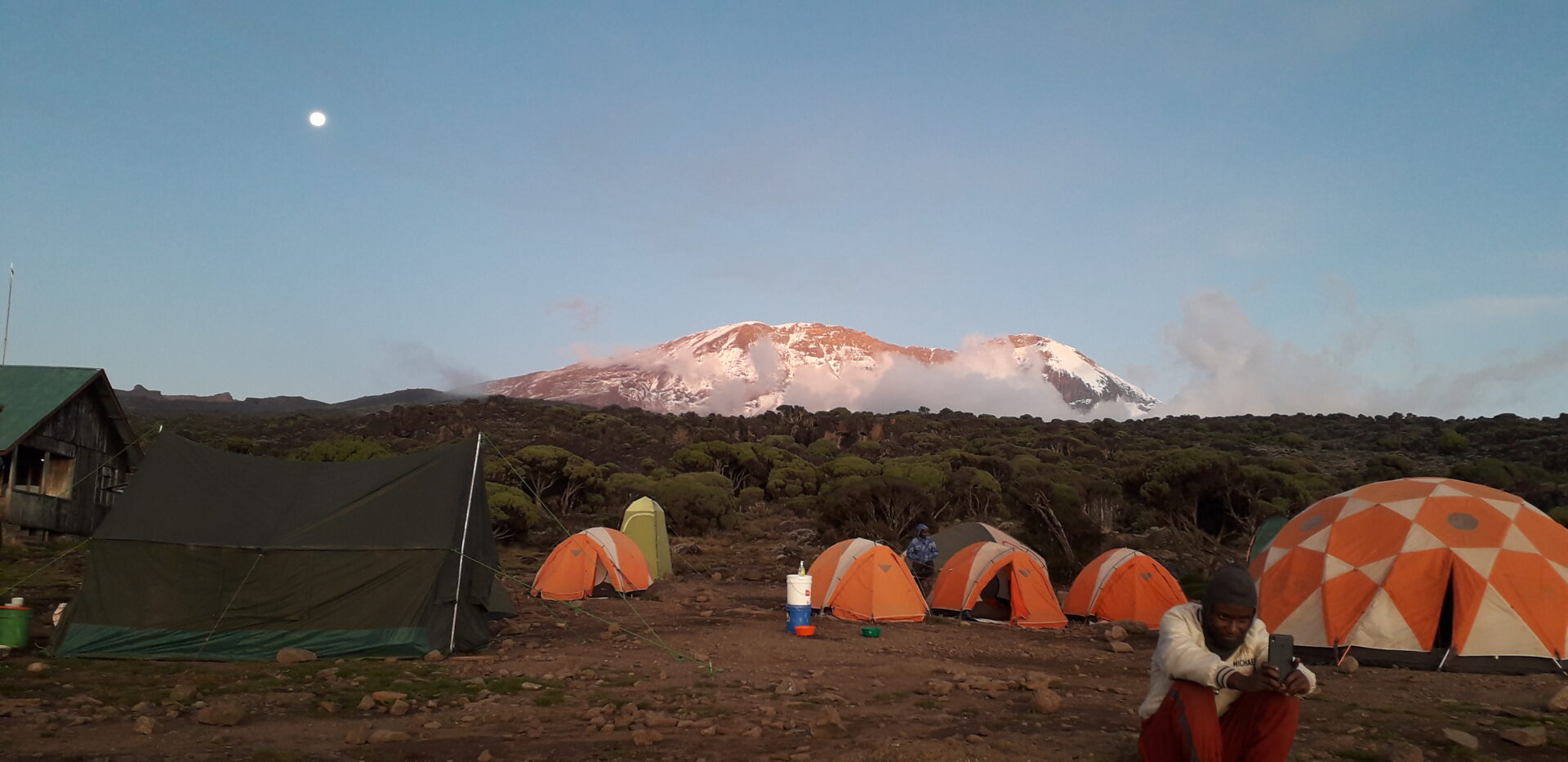 an image showing camping activies on kilimanjaro